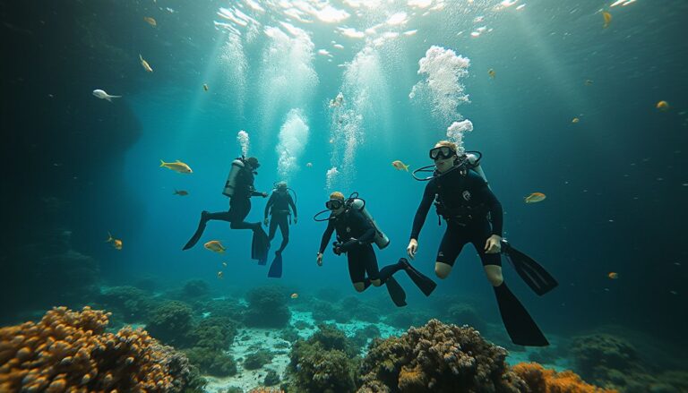 plongée lac d'Annecy : plongeurs explorant les eaux claires et les épaves sous-marines du lac d'Annecy