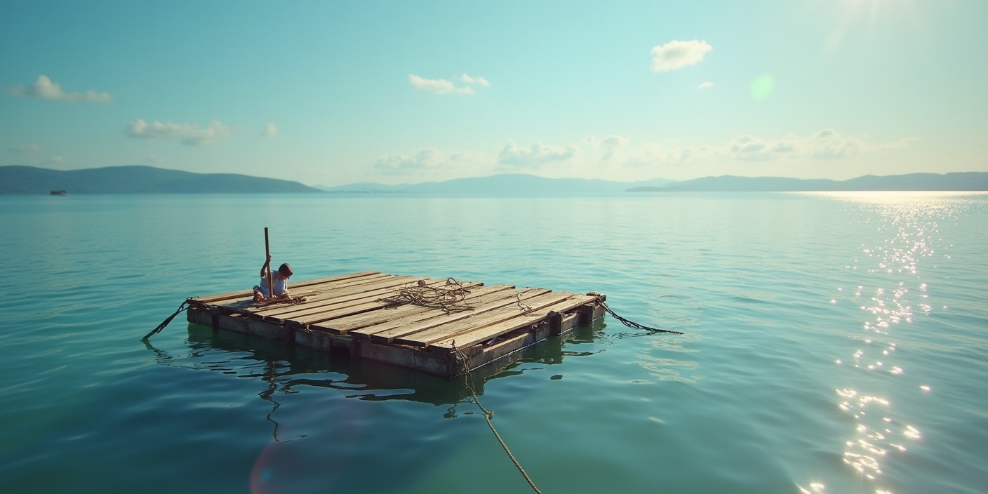 radeau en bois