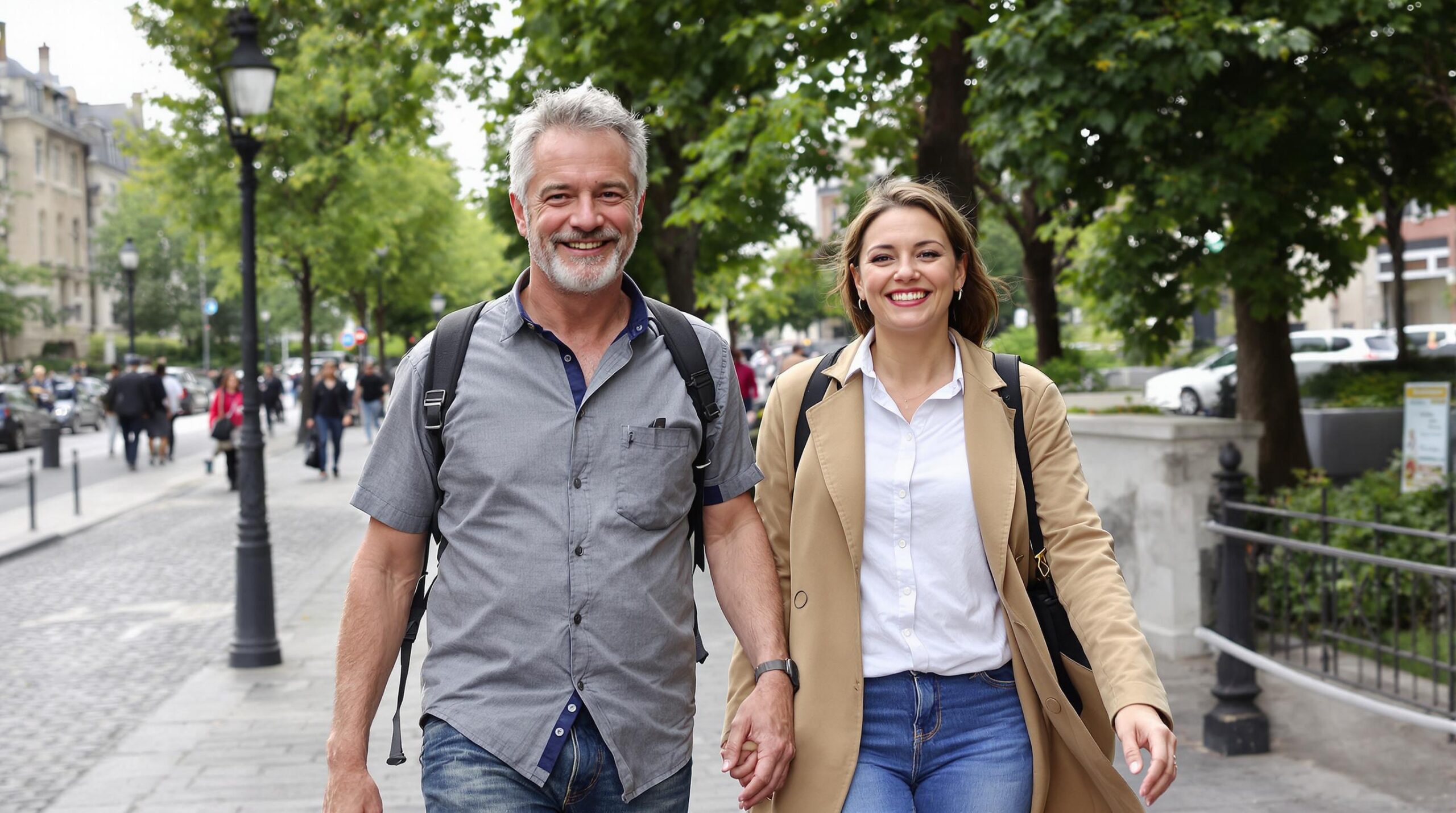 marche : personne marchant dans la nature pour rester en forme