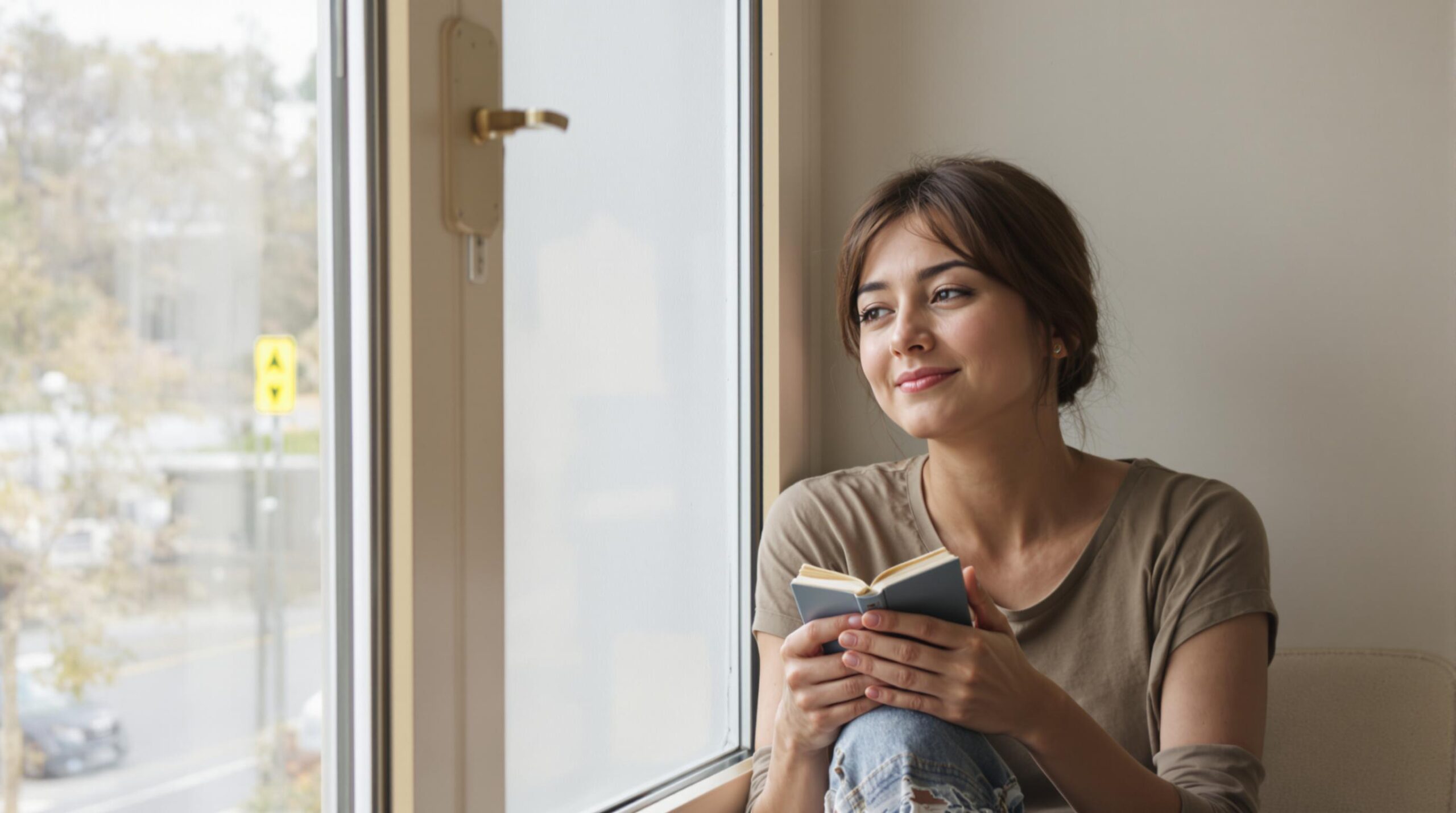 charge mentale : illustration d'une personne apaisée avec des pensées claires