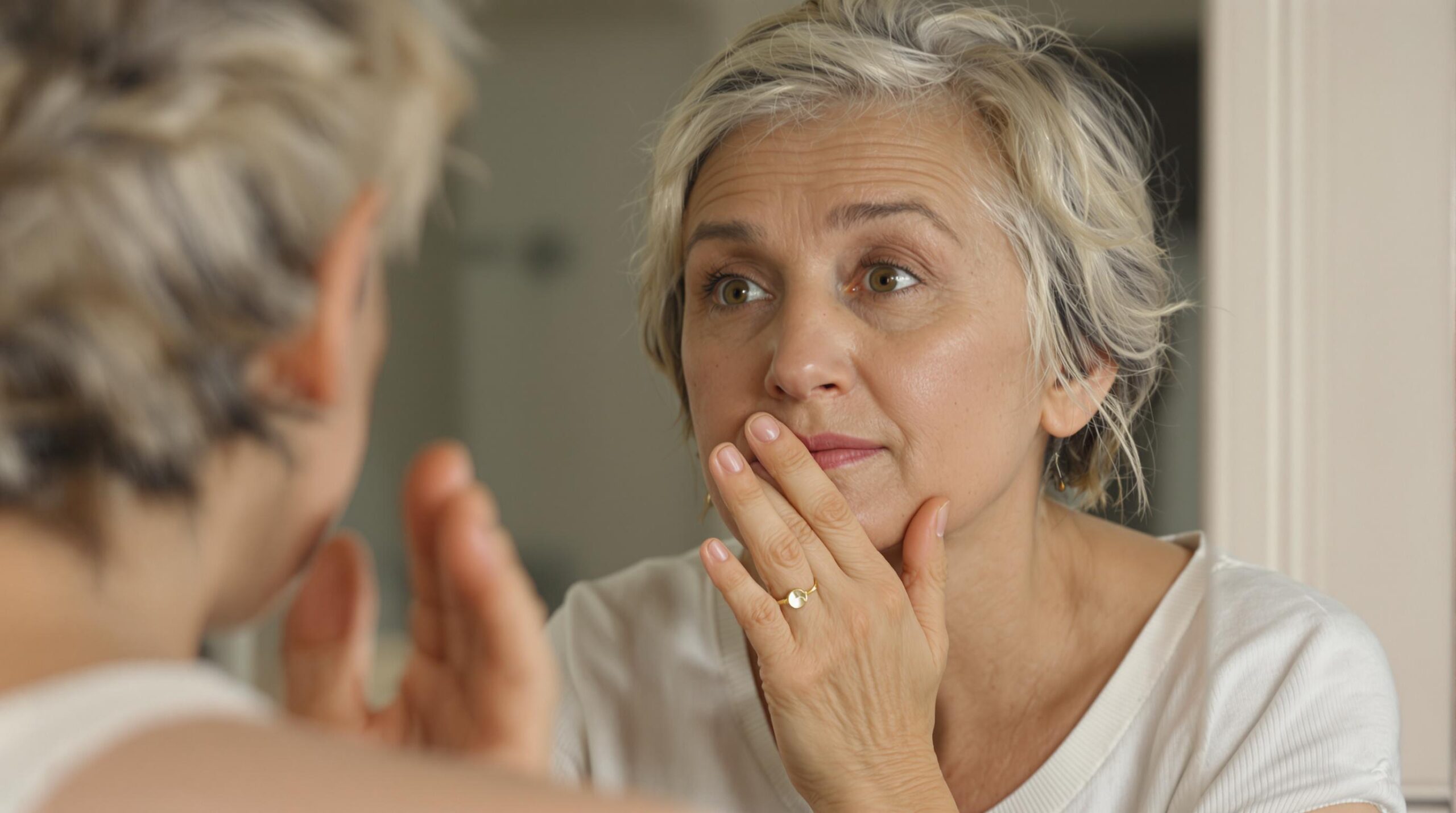 thyroïde : illustration d'une glande thyroïde avec annotation de symptômes