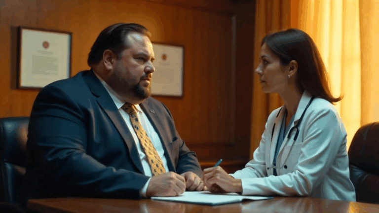 traitements anti-obésité : médecin généraliste administrant un traitement injectable pour l'obésité