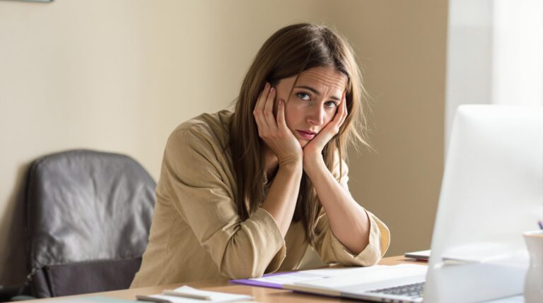 charge mentale : cerveau en surcharge mentale illustré avec des icônes de stress