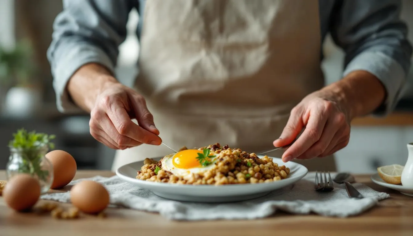 protéines aviron : sportif d’aviron mangeant un repas riche en protéines