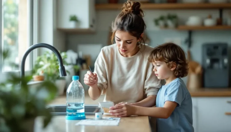 analyse de l'eau : testeur avec kit d’analyse de la qualité de l’eau
