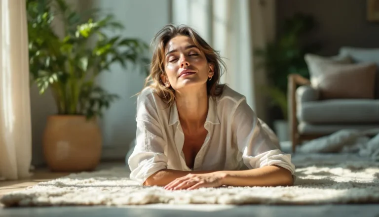 Munz Floor : personne en train de pratiquer des mouvements lents pour améliorer la mobilité