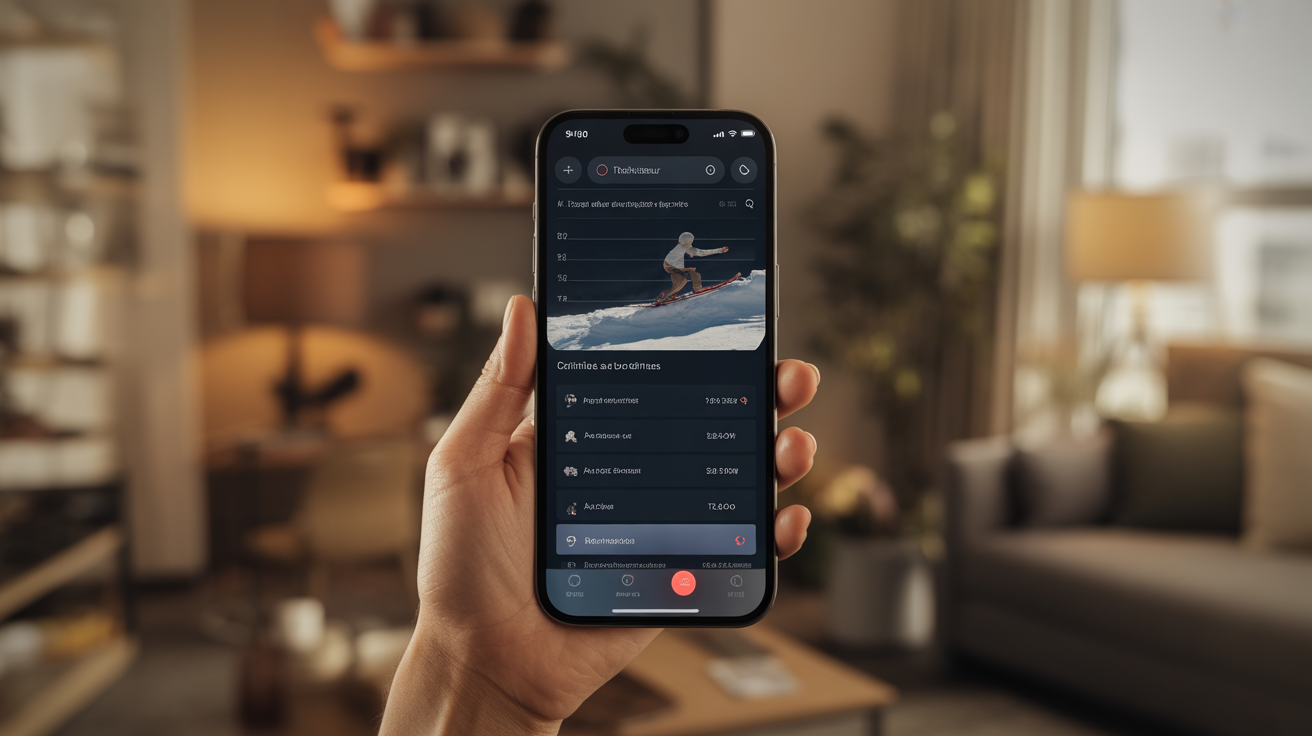 Interface mobile resultats FFS classement ski chiffres