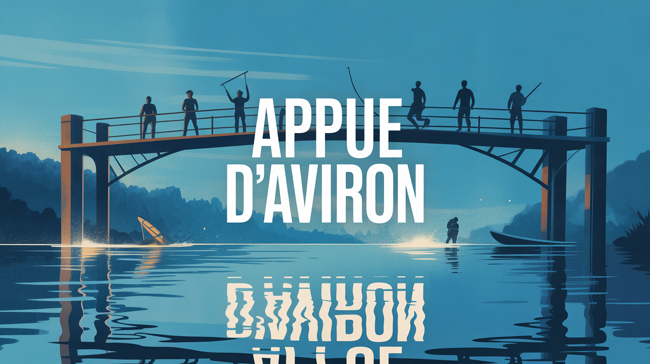 Illustration appui d'aviron rameurs sur eau