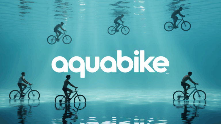 Vue d'un bassin d'aquabike sportif et detendu