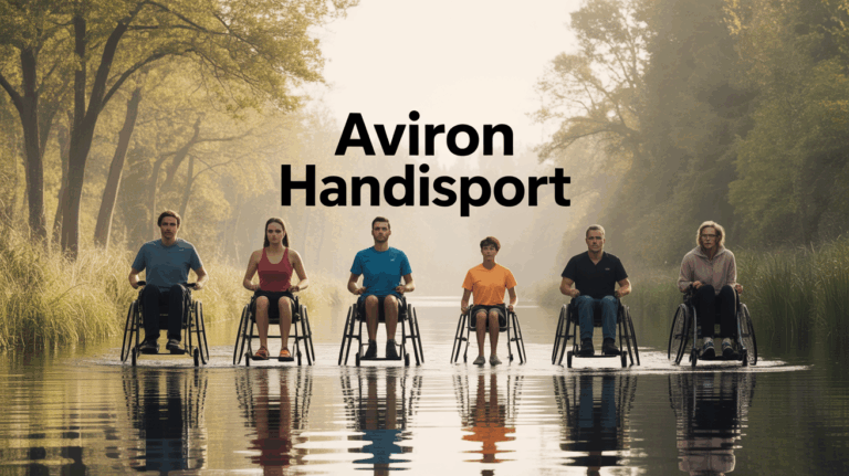 Scène aviron handisport silhouettes divers sur l'eau