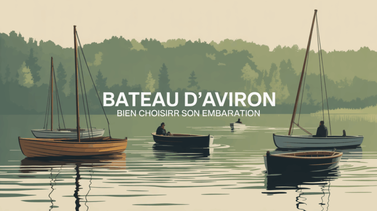 Scène de bateaux aviron différents sur lac, choix embarcation