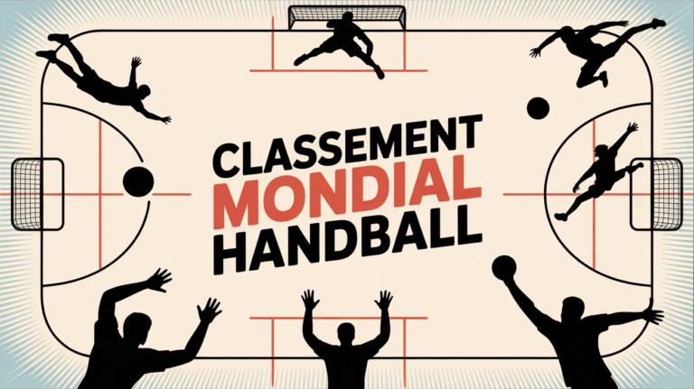 Illustration classement mondial handball terrain joueurs