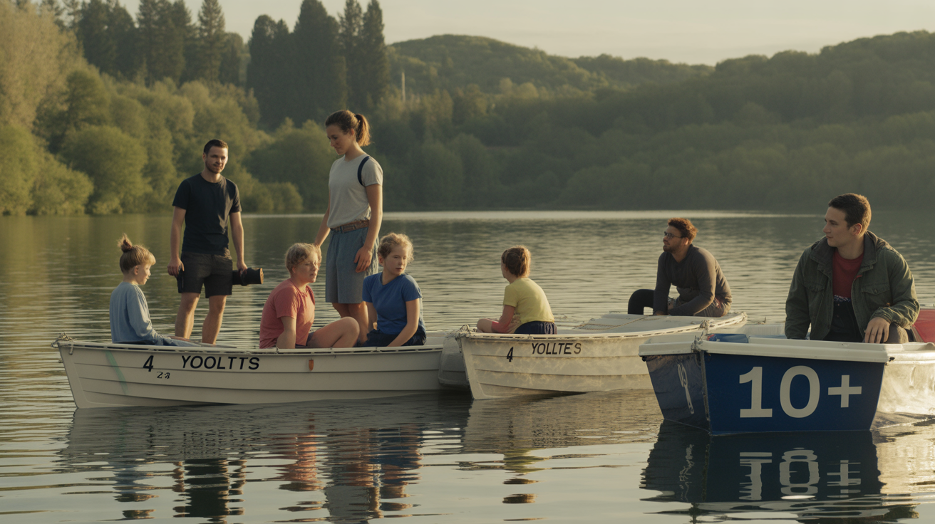 Initiation aviron débutants Lac Bleu Paladru