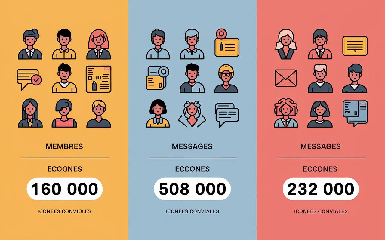 Tableau forums catch chiffres membres messages