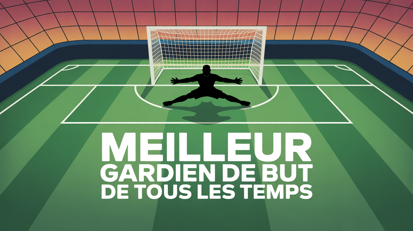 silhouette gardien de but terrain football stylisé meilleur gardien