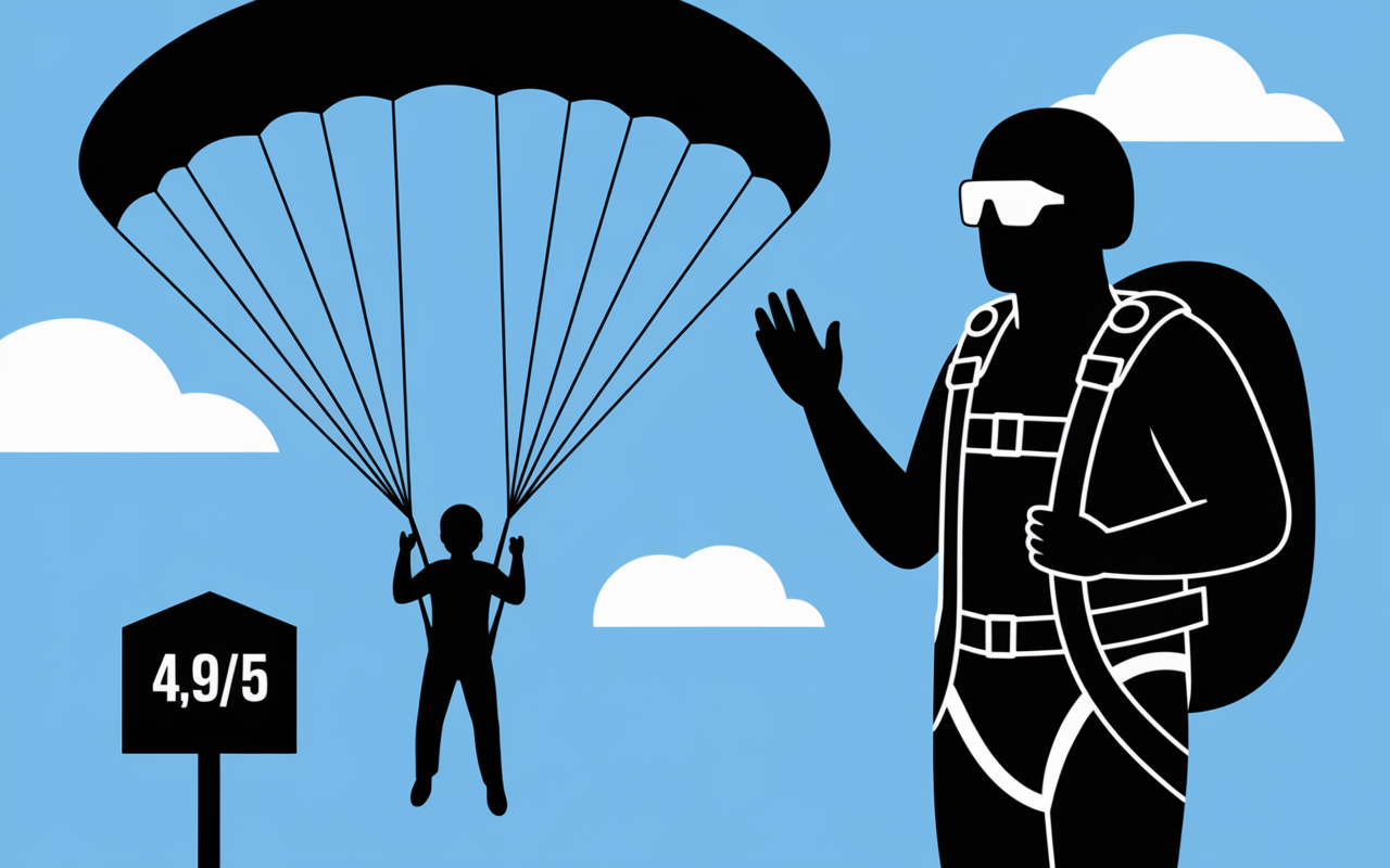 instructeur securite parachutisme 4,9 sur 5