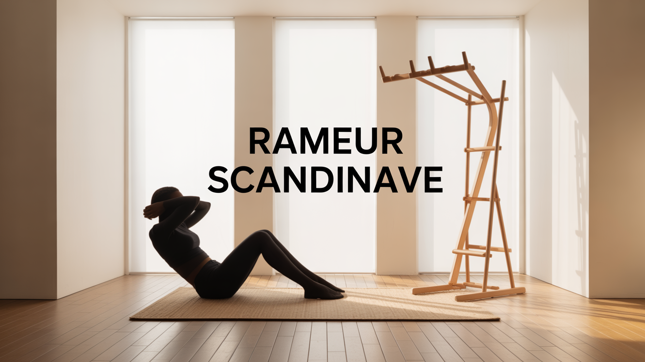 Vue rameur scandinave séance à domicile