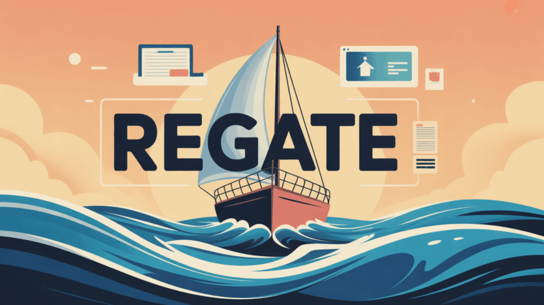 voilier stylisé et logiciel regate