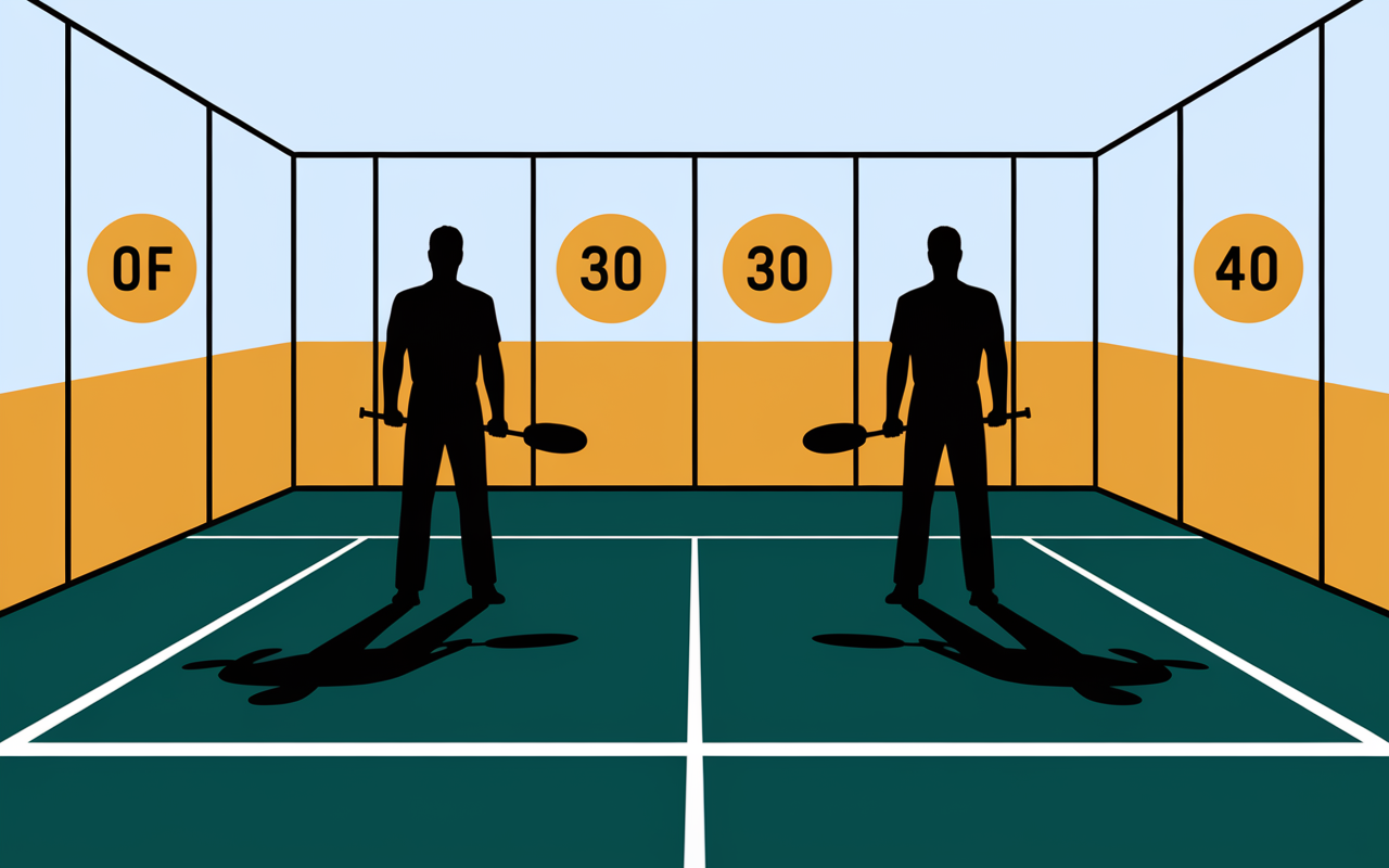 regles padel service score