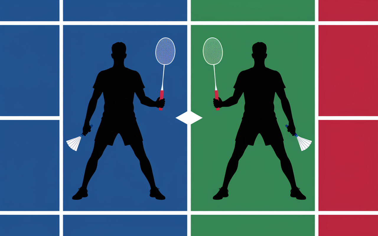 service placement sur terrain badminton vue pedagogique