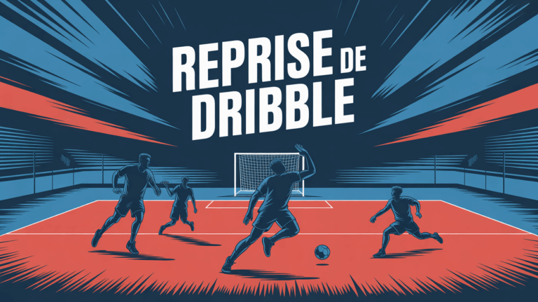 illustration terrain handball reprise de dribble