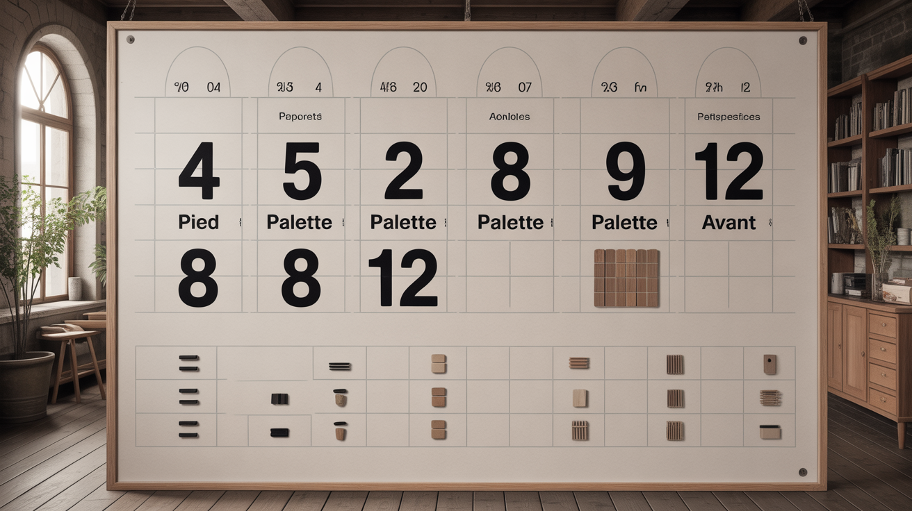 Tableau solutions appui d'aviron par lettres