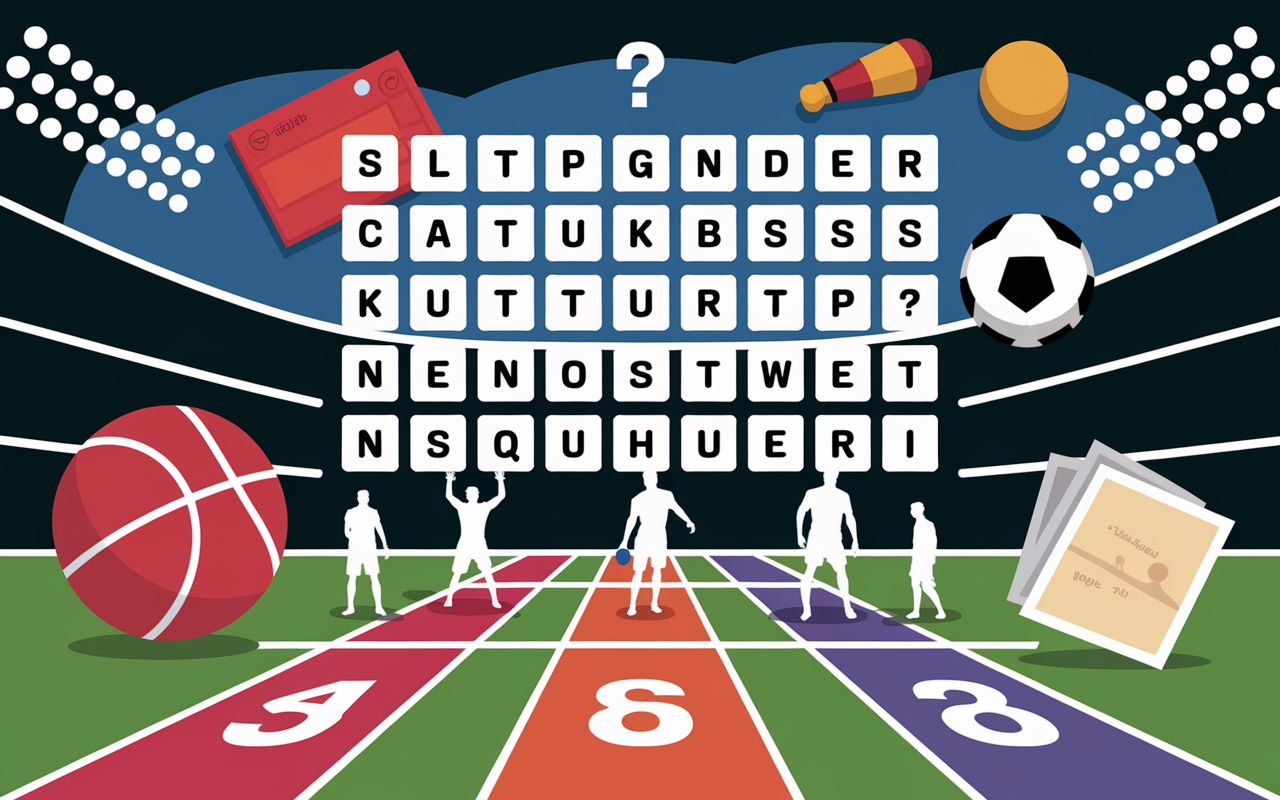 grille jeu quiz enfants objets sports en o