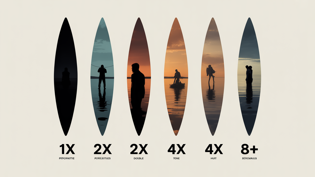 Comparatif silhouettes bateaux aviron skiff double quatre huit