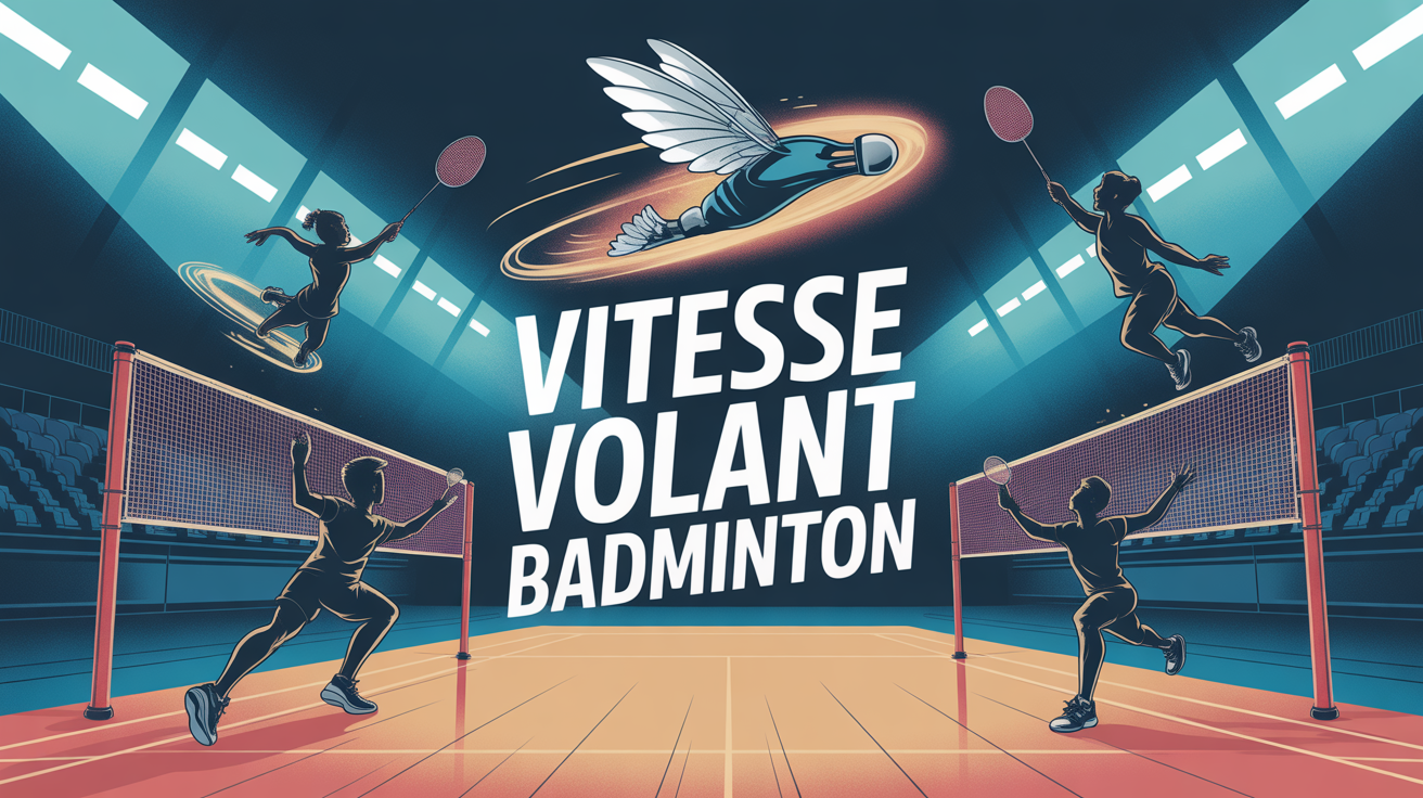 Scène gymnase silhouettes volant badminton rapide