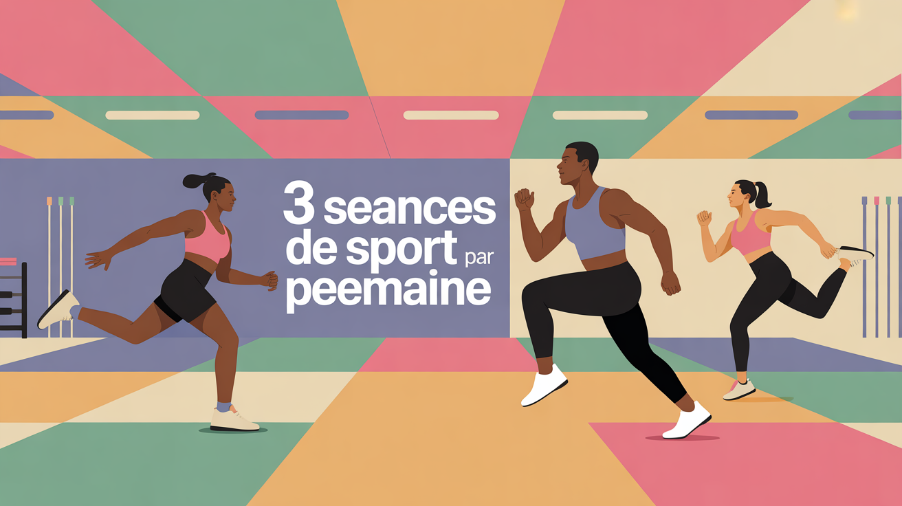 illustration dynamique sport 3 séances par semaine