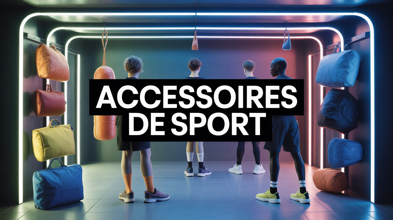 Accessoires de sport variés dans un vestiaire lumineux