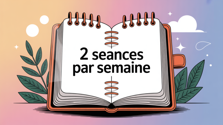 Agenda sportif 2 séances hebdo avec haltères et rame