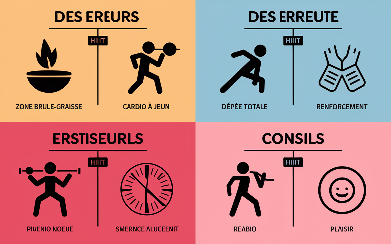 Tableau erreurs cardio perte de poids et conseils prévention