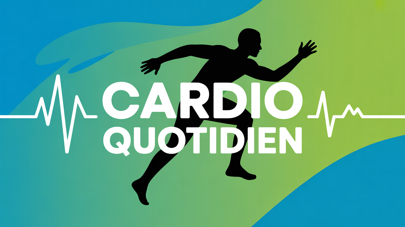 Illustration cardio quotidien silhouette mouvement energie