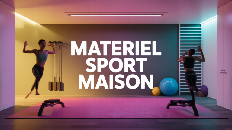 Espace maison avec materiel sport maison, rangement efficace