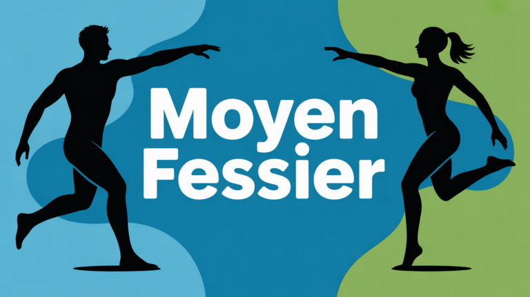 Silhouette homme femme moyen fessier posture stable