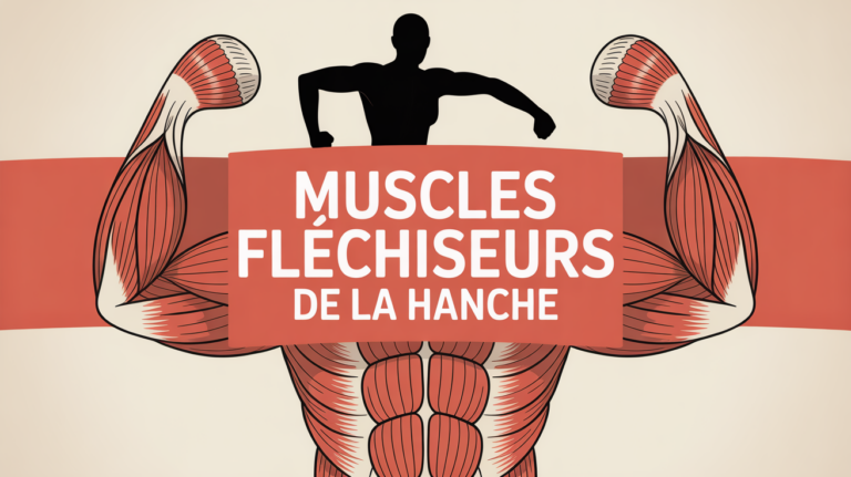 Illustration sportive des muscles flechisseurs de la hanche