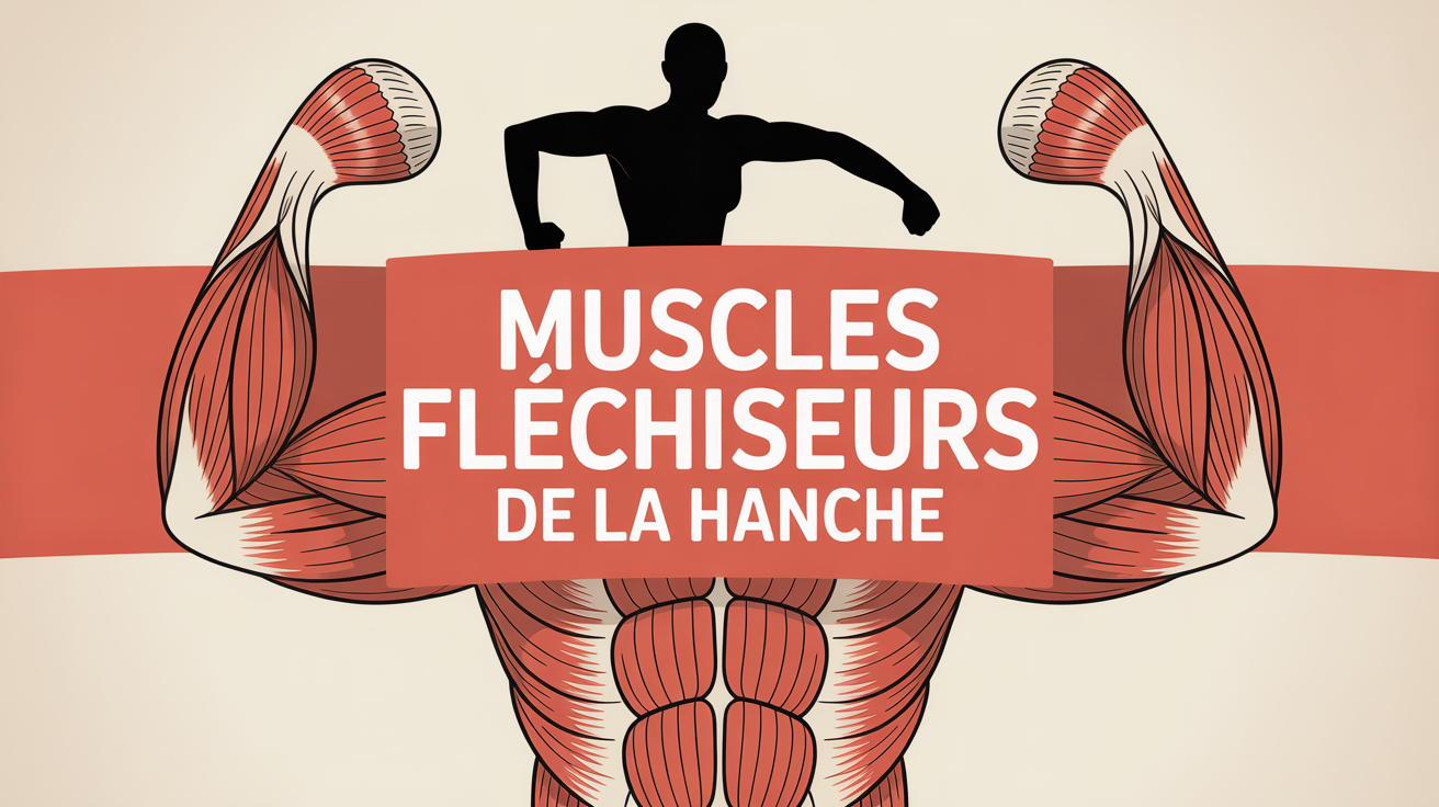 Illustration sportive des muscles flechisseurs de la hanche