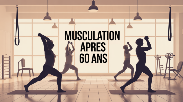 Seniors pratiquant musculation après 60 ans avec équipements courants