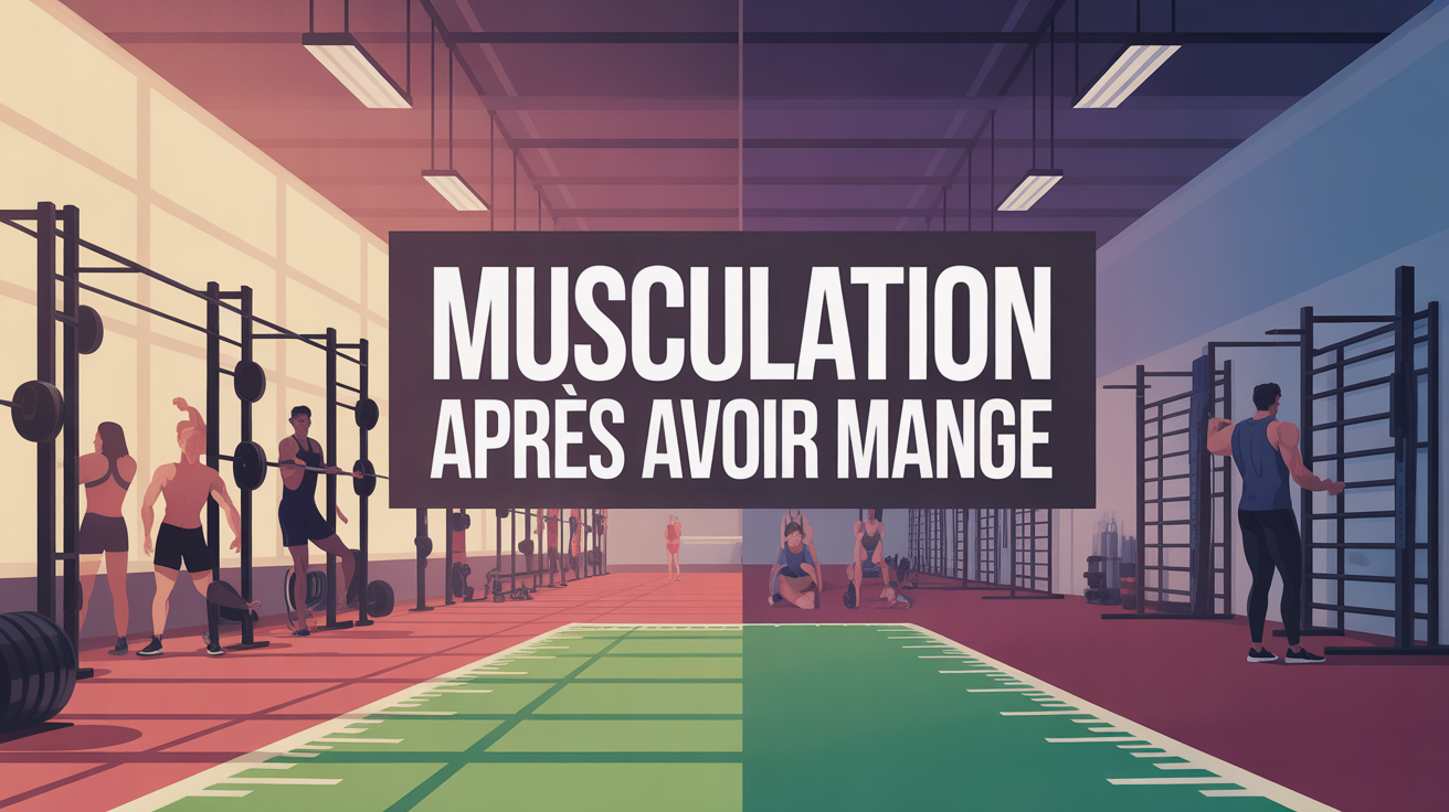 Illustration gym dynamique musculation apres avoir mange