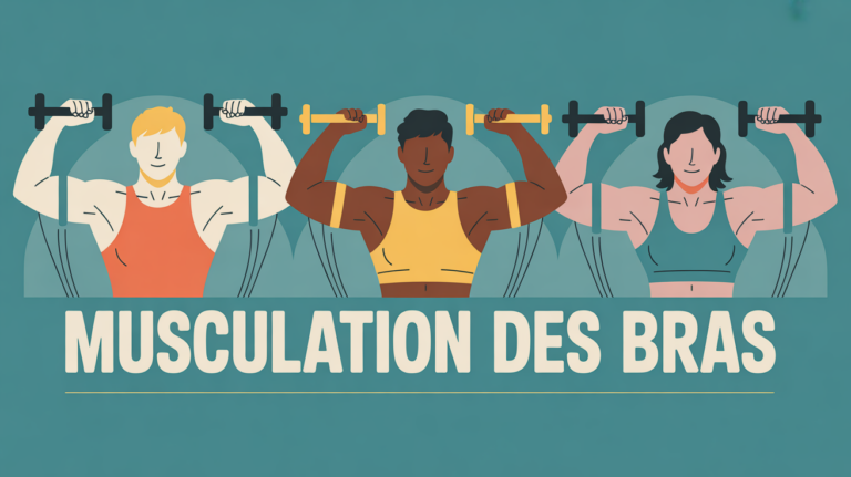musculation des bras illustration silhouettes hommes femmes avec haltères