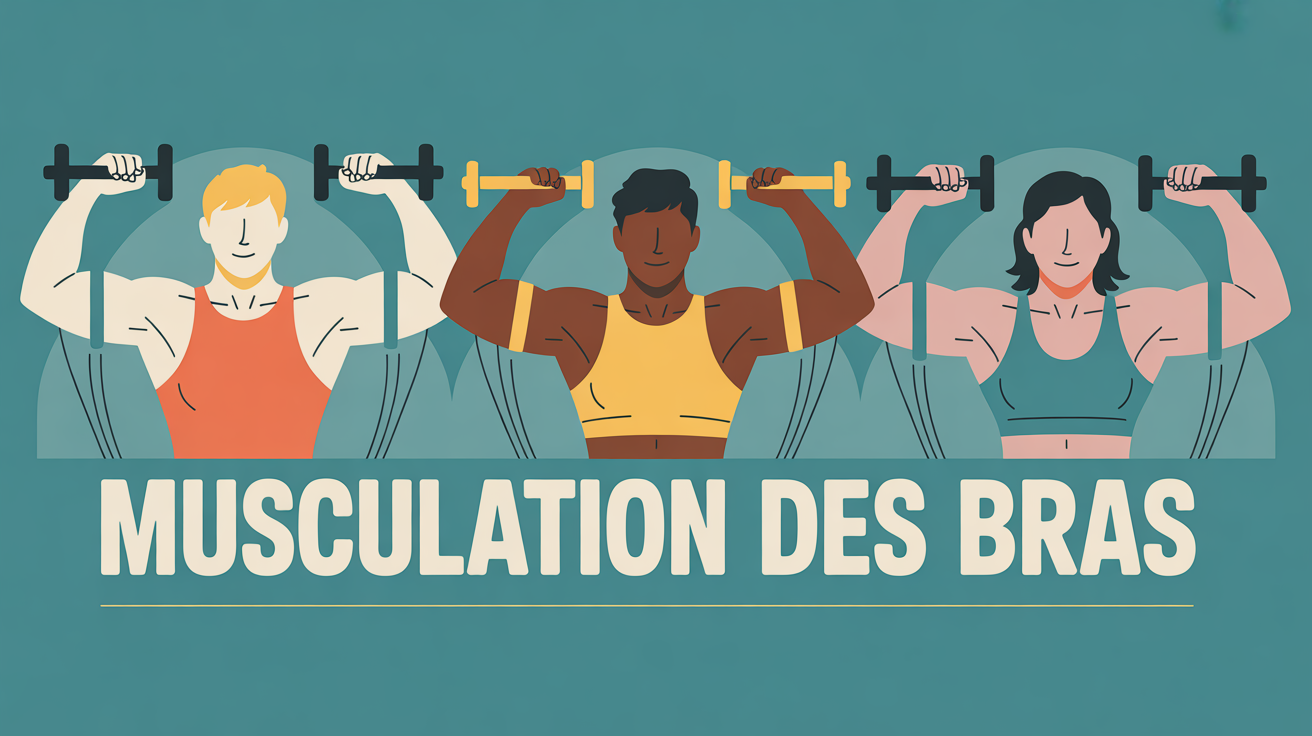 musculation des bras illustration silhouettes hommes femmes avec haltères