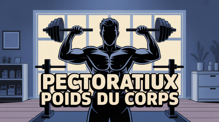 pompes pectoraux poids du corps illustration
