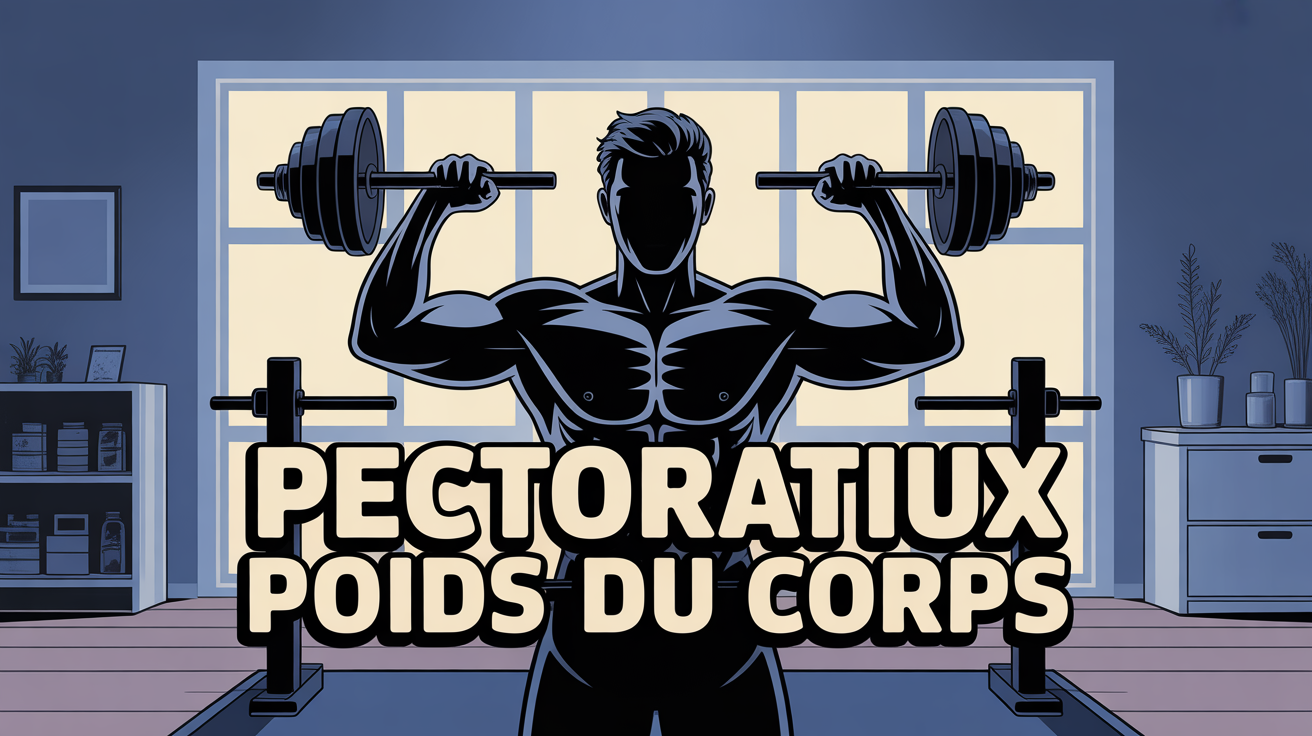 pompes pectoraux poids du corps illustration