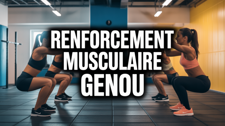 Salle de sport dynamique squats renforcement genou