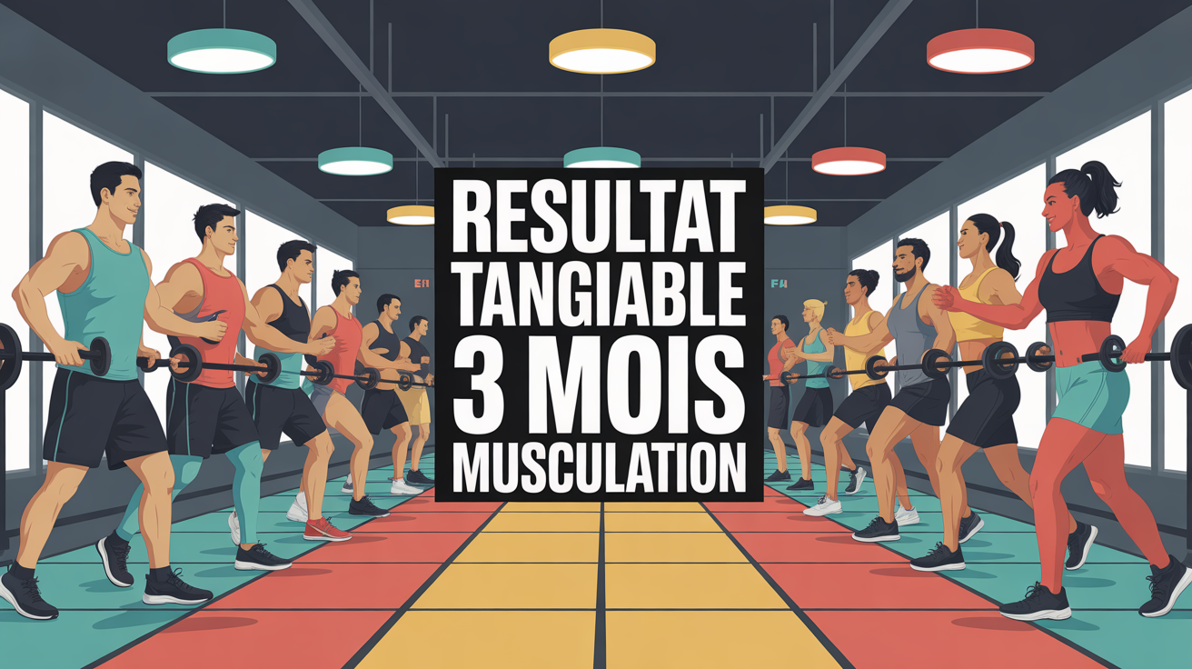 groupe hommes femmes s entrainant salle resultat tangible 3 mois musculation