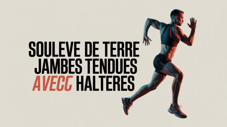 sportif souleve de terre jambes tendues haltères position correcte