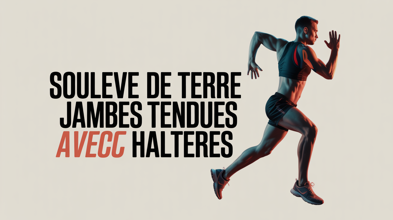 sportif souleve de terre jambes tendues haltères position correcte