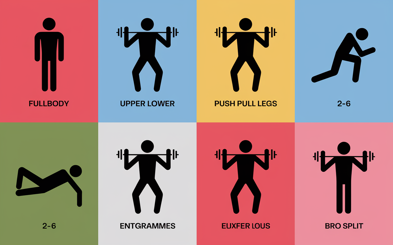 tableau comparatif split muscu fullbody upper lower ppl bro