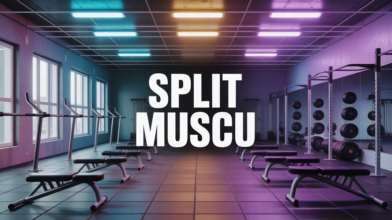 split muscu silhouettes et materiel fitness